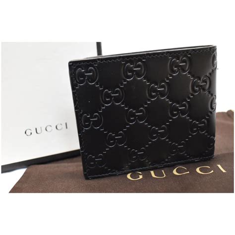 Gucci Gucci Gg Signature Bifold Wallet In Black Leather on SALE 